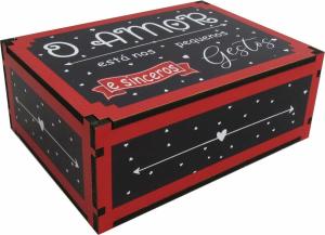 Caixa Organizadora Amor 23X17X9cm Mdf 
