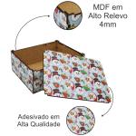 Caixa Organizadora  Boneco de Neve Natal 23X17X9cm Mdf