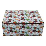 Caixa Organizadora  Boneco de Neve Natal 23X17X9cm Mdf