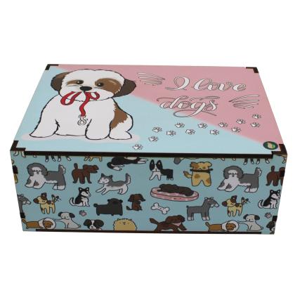 Caixa Organizadora cachorro   23X17X9cm Mdf 