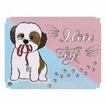 Caixa Organizadora cachorro I love Dogs 23X17X9cm Mdf