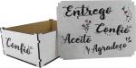 Caixa Organizadora  Entrego, Confio, Aceito e Agradeço 23X17X9cm Mdf 