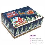 Caixa Organizadora Feliz Natal 23X17X9cm Mdf 