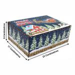 Caixa Organizadora Feliz Natal 23X17X9cm Mdf 