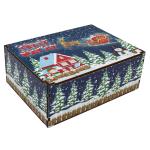 Caixa Organizadora Feliz Natal 23X17X9cm Mdf 