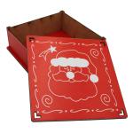 Caixa Organizadora Natal Papai Noel 16x16x5,5cm Mdf 