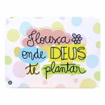 Caixa Organizadora Floresça Onde Deus te plantar 23X17X9cm Mdf 