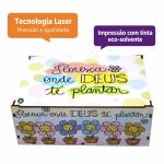 Caixa Organizadora Floresça Onde Deus te plantar 23X17X9cm Mdf 