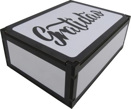 Caixa Organizadora Gratidão    23X17X9cm Mdf 