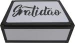 Caixa Organizadora Gratidão    23X17X9cm Mdf 