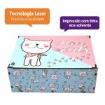 Caixa Organizadora Gato I Love cats 23X17X9 Cm Mdf