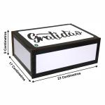 Caixa Organizadora Gratidão 23X17X9 Cm Mdf