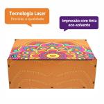 Caixa Organizadora Mandala Laranja 23X17X9 Cm Mdf
