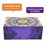 Caixa Organizadora Mandala Roxa 23X17X9 Cm Mdf