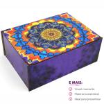 Caixa Organizadora Mandala Roxa 23X17X9 Cm Mdf