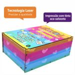 Caixa Organizadora MDF com Tampa Presente Feliz aniversário Maior presente é voce 23x17x9 cm