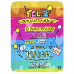 Caixa Organizadora MDF com Tampa Presente Feliz aniversário Maior presente é voce 23x17x9 cm