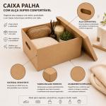 Caixa Organizadora MDF com Tampa Vazado Laser Estilo lisa Multiuso Guarda Roupa Closet Premium Box