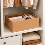 Caixa Organizadora MDF com Tampa Vazado Laser Estilo lisa Multiuso Guarda Roupa Closet Premium Box