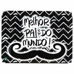 Caixa Organizadora Melhor Pai do Mundo Bigode 23x17x9 Cm Mdf