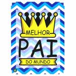 Caixa Organizadora Melhor Pai do Mundo Coroa 23X17X9cm Mdf 