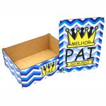 Caixa Organizadora Melhor Pai do Mundo Coroa 23X17X9cm Mdf 