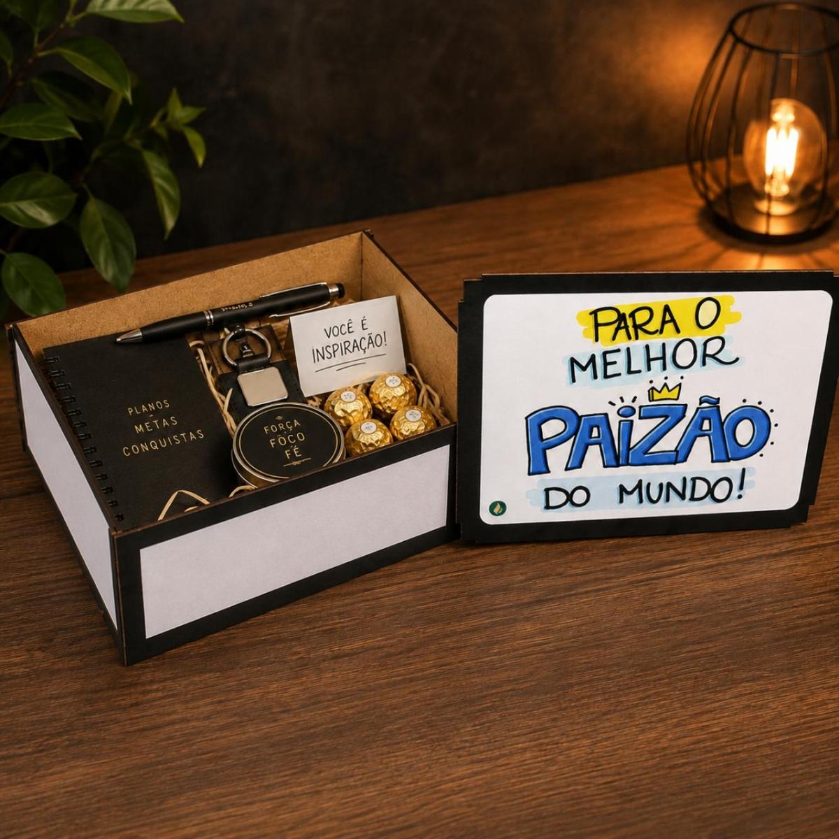 Caixa Organizadora Melhor Paizão do Mundo 23x17x9 Cm Mdf