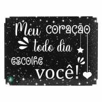 Caixa Organizadora Meu coração todo dia escolhe você 23X17X9cm Mdf 