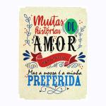 Caixa Organizadora Muitas histórias de amor  23X17X9cm Mdf