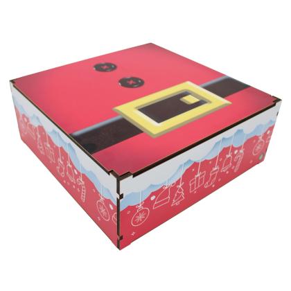 Caixa Organizadora Natal  26x26x10cm  Mdf 