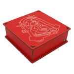 Caixa Organizadora Natal Boneco de Neve Trenó 16x16x5,5cm Mdf 