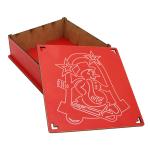 Caixa Organizadora Natal Boneco de Neve Trenó 16x16x5,5cm Mdf 