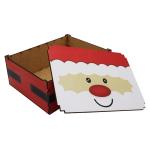 Caixa Organizadora Natal Papai Noel 23X17X9cm Mdf 
