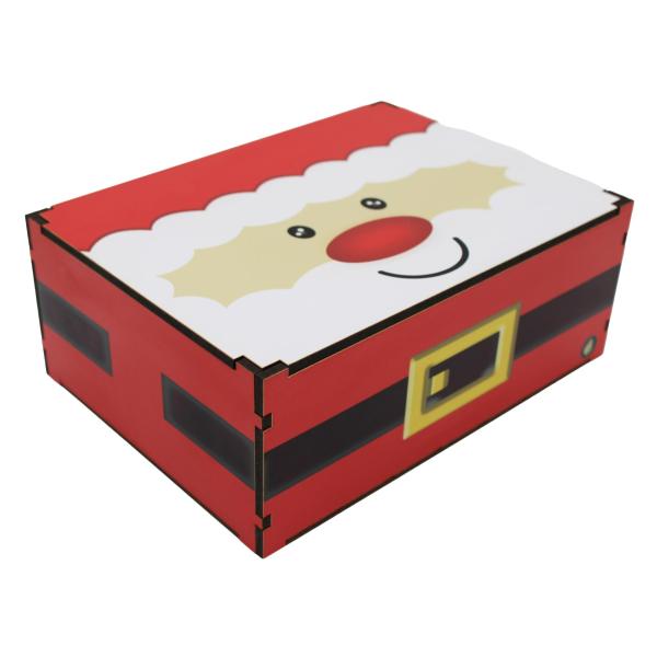 Caixa Organizadora Natal Papai Noel 23X17X9cm Mdf 