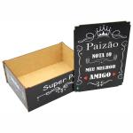 Caixa Organizadora Paizão Nota 10 meu melhor amigo 23X17X9cm Mdf