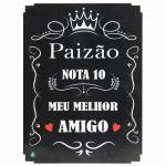 Caixa Organizadora Paizão Nota 10 meu melhor amigo 23X17X9cm Mdf