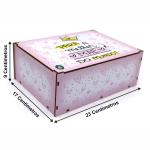 Caixa Organizadora Para a Melhor Mãe do Mundo Coraçãozinho 23X17X9cm Mdf
