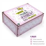 Caixa Organizadora Para a Melhor Mãe do Mundo Coraçãozinho 23X17X9cm Mdf