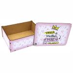 Caixa Organizadora Para a Melhor Mãe do Mundo Coraçãozinho 23X17X9cm Mdf