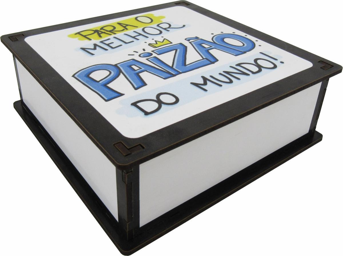 Caixa Organizadora Paizão 16x16x5,5cm Mdf 