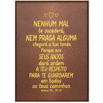Caixa Organizadora porta bíblia  Adesivada Nenhum mal te sucederá salmos 91 Presente Decoração, MDF