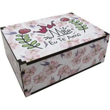 Caixa Organizadora Presente Para o Dia Das Mães  23x17x9 cm Mdf