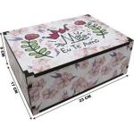 Caixa Organizadora Presente Para o Dia Das Mães  23x17x9 cm Mdf