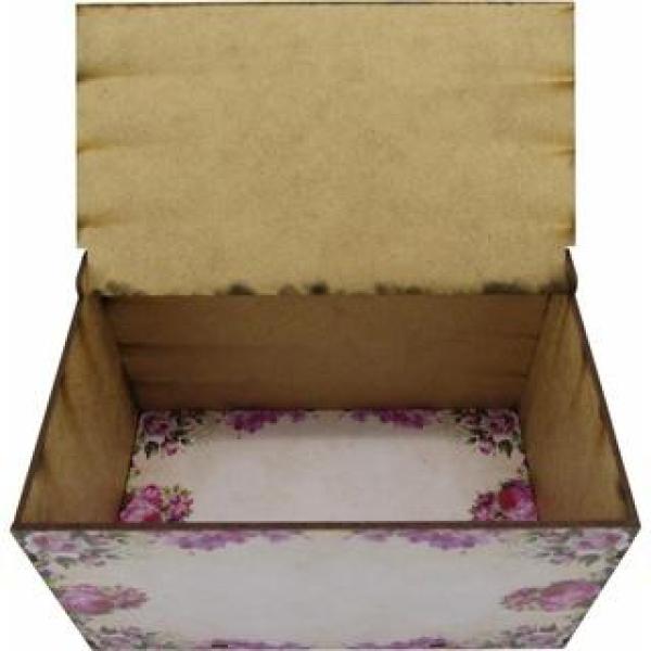 Caixa Organizadora Remédio Decoração Remédios Floral 20x12x11,5 cm MDF