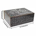 Caixa Organizadora Você é minha Metade Perfeita 23X17X9 Cm Mdf