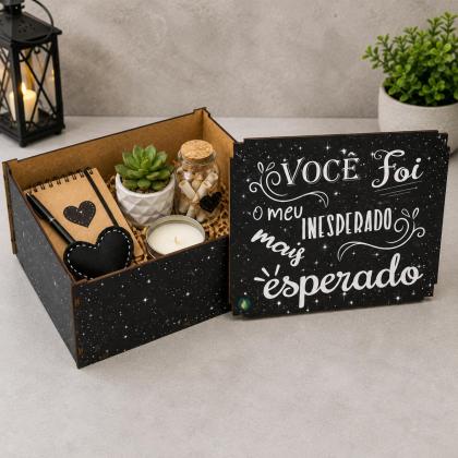 Caixa de MDF Inesperado Mais Esperado 23x17x9 cm