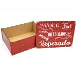 Caixa Organizadora Você é o Inesperado Mais Esperado - Vermelho 23X17X9cm Mdf 