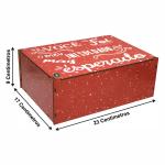 Caixa Organizadora Você é o Inesperado Mais Esperado - Vermelho 23X17X9cm Mdf 