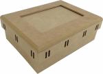 CAIXA P/FITA C/FOTO 19,5X14,5X6CM Mdf Crú