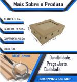 CAIXA P/FITA C/FOTO 19,5X14,5X6CM Mdf Crú